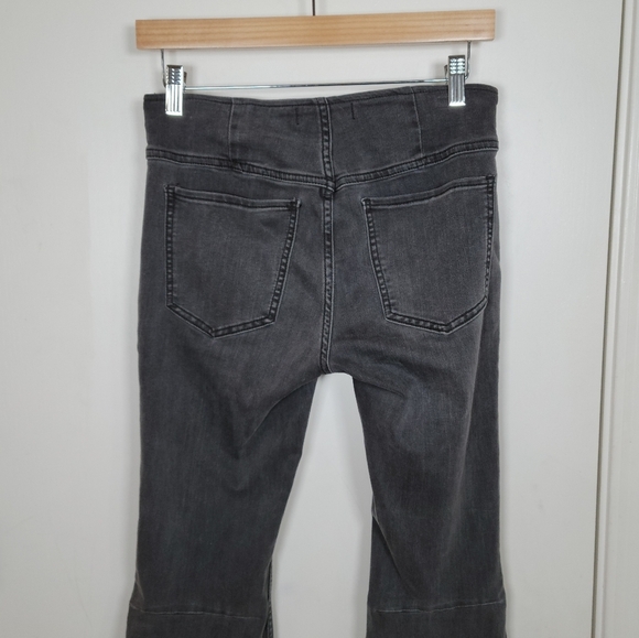 Free People Grey Wide-Leg Flare Pullon Pants Size 27 - Picture 8 of 10
